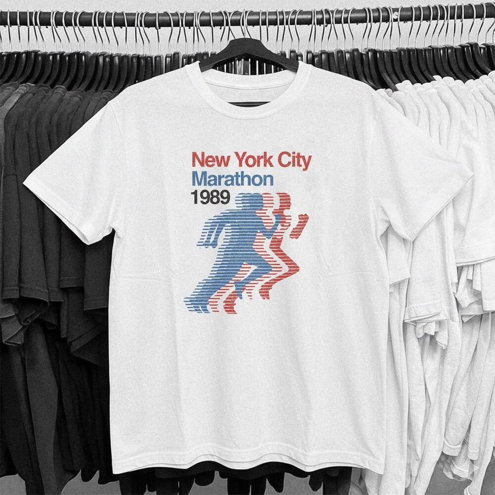 New York City Marathon 1989 White Cotton T-Shirt